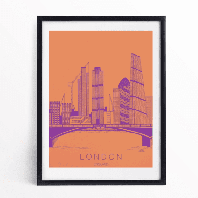 London Skyline (Dusty Orange)